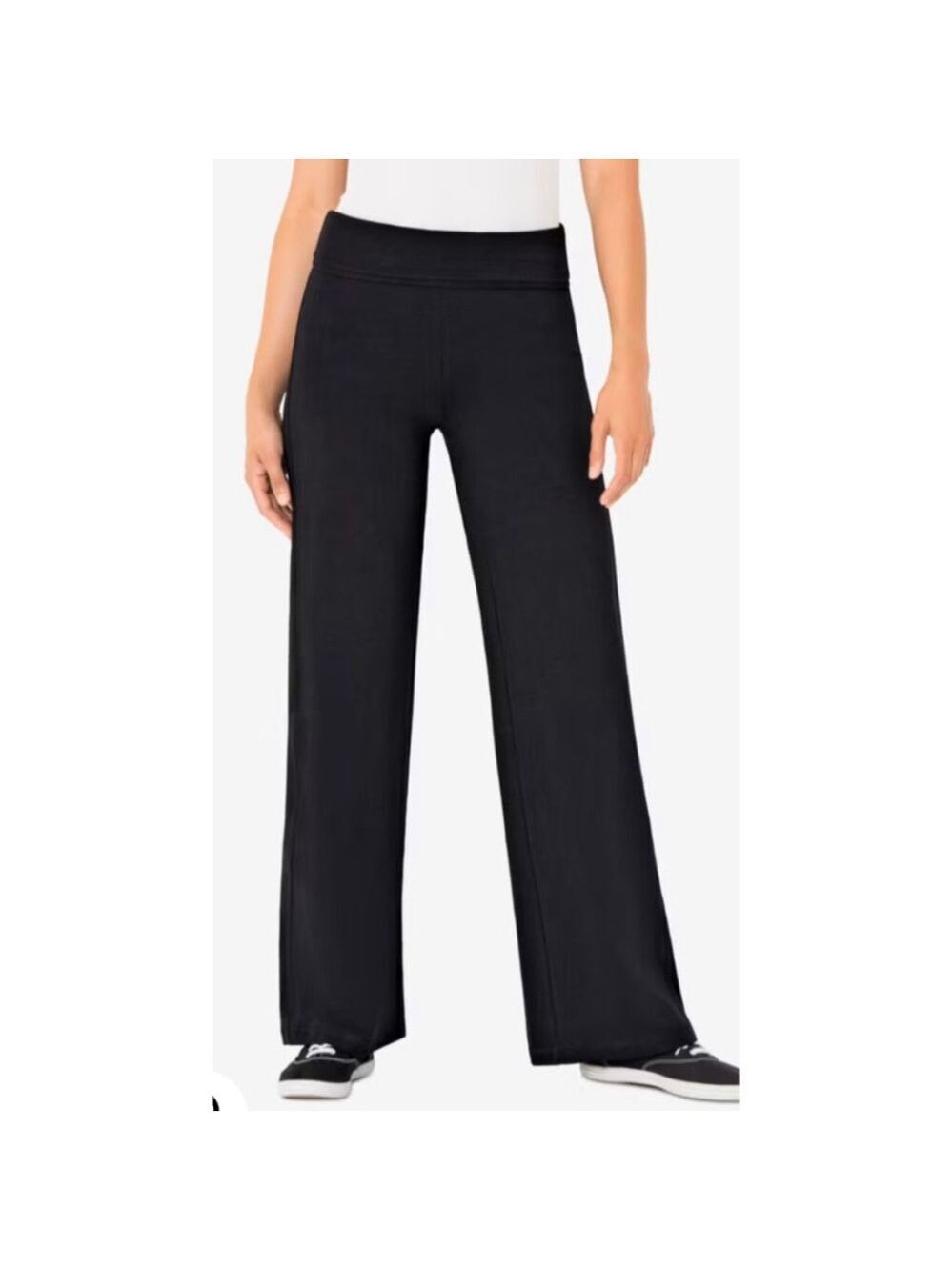 Women Woman Within Black Wide Leg Pants Size 1X (22-24)